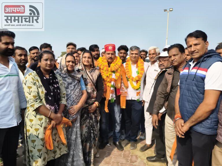 नवनियुक्त जिला कांग्रेस अध्यक्ष चित्तौड़गढ़ प्रमोद सिसोदिया का किया स्वागत।