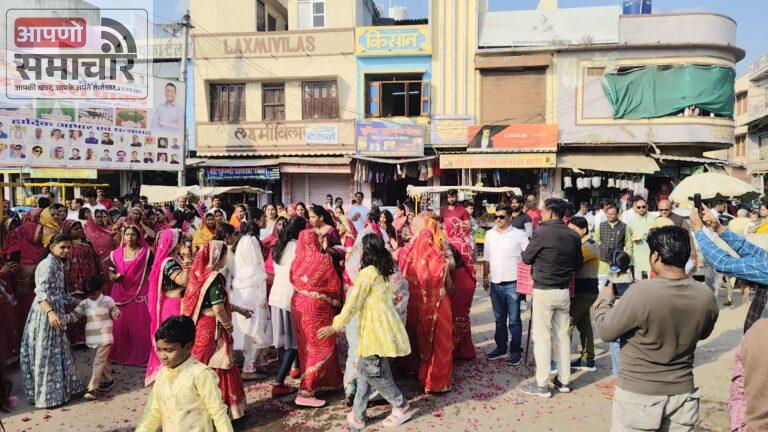 बसंत पंचमी पर्व पर नामदेव छीपा समाज द्वारा निकाली भव्य शोभायात्रा।