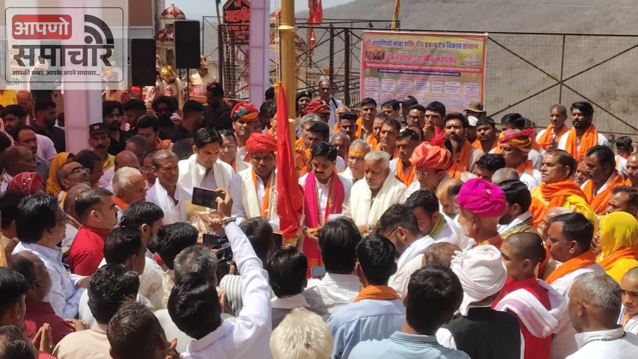 घट स्थापना के साथ जोगणिया माता शक्ति पीठ में चैत्र नवरात्र का शुभारंभ।